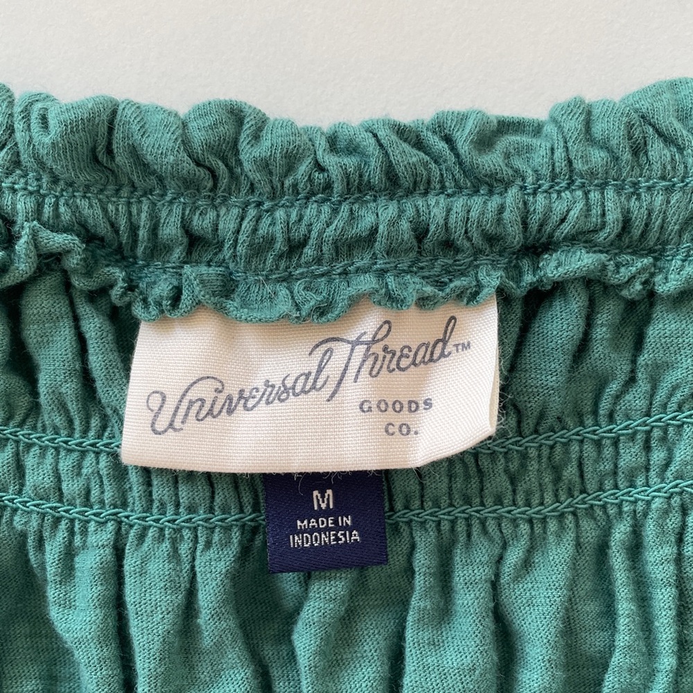 Universal Thread Tank Top Smocked Green Ruffle - Picture 3 of 14
